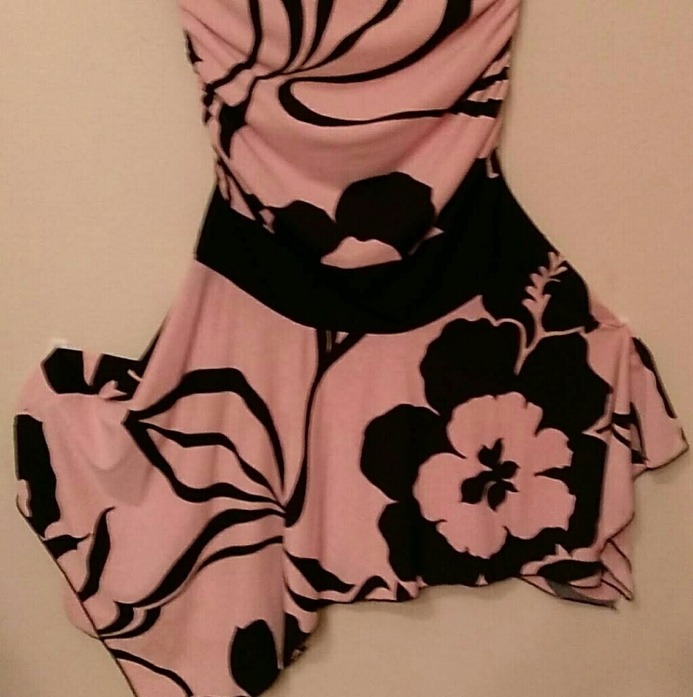 Dress, Pink and Black Medium